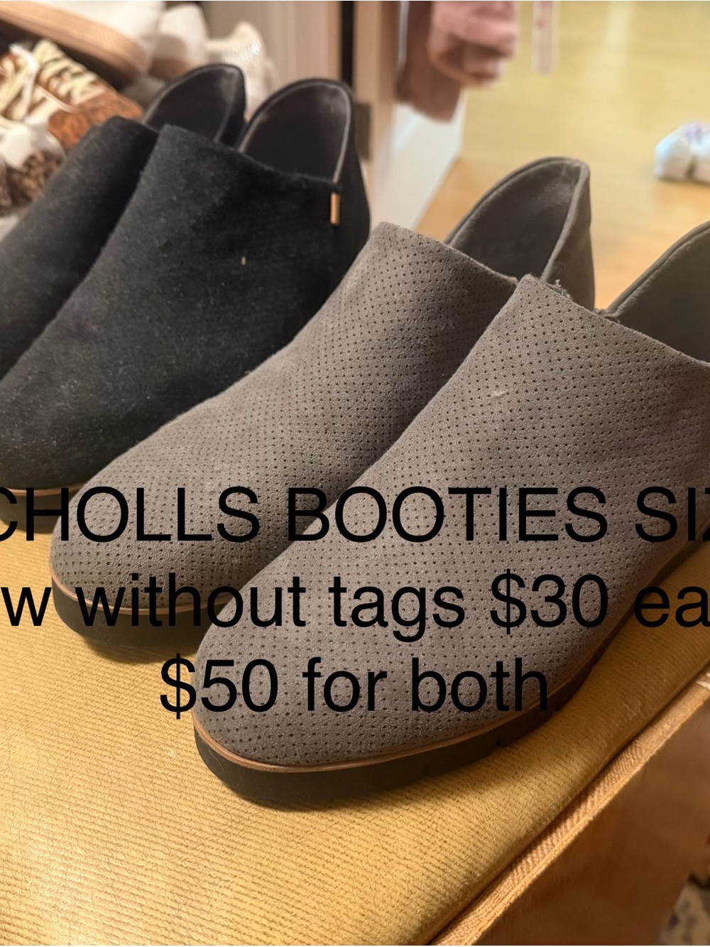 Dr. Scholl's Gray Suede Ankle Booties